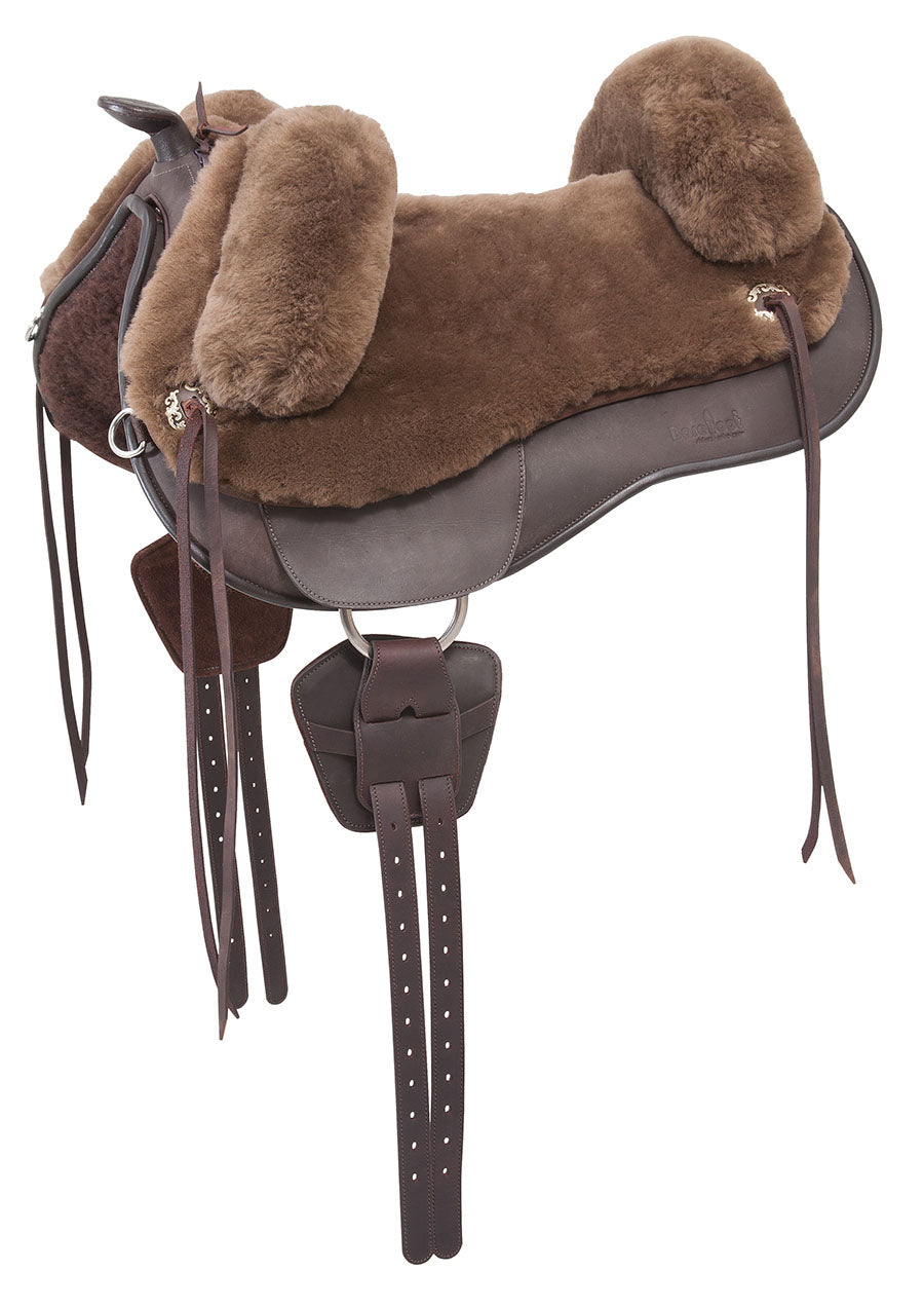 Sattel LAZY MOUNTAIN Nubukleder, Fellsitz